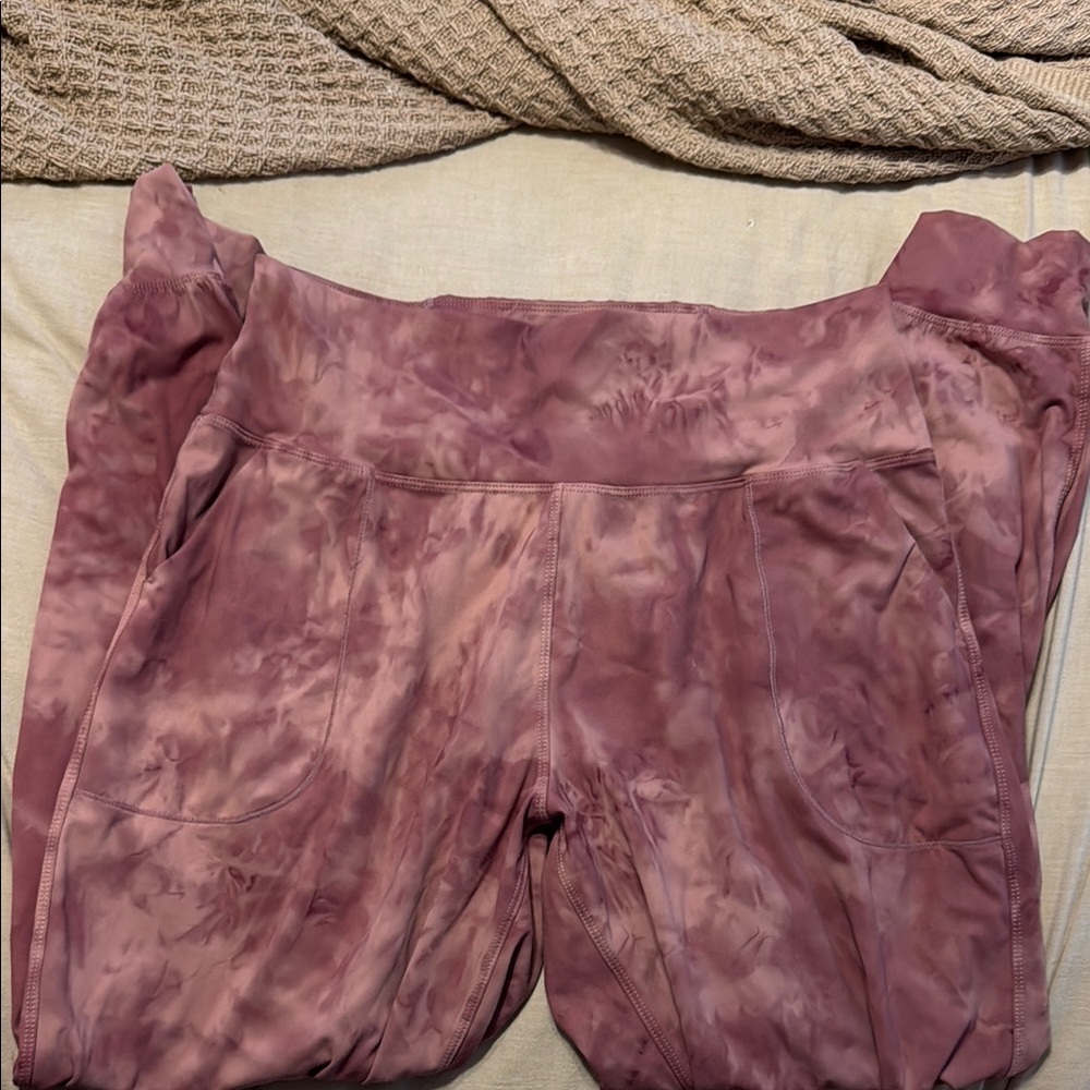Women's Tie-Dye Leggings - Pink